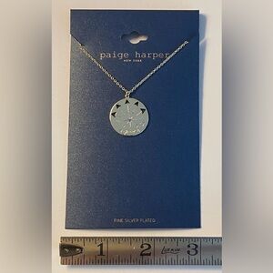 Gold Tone Paige Harper "Shine" Necklace with Purple Stone